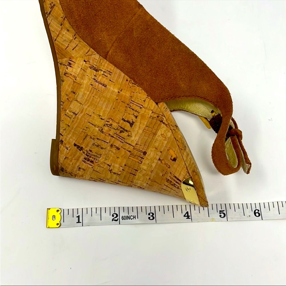 Michael kors brown suede wedges